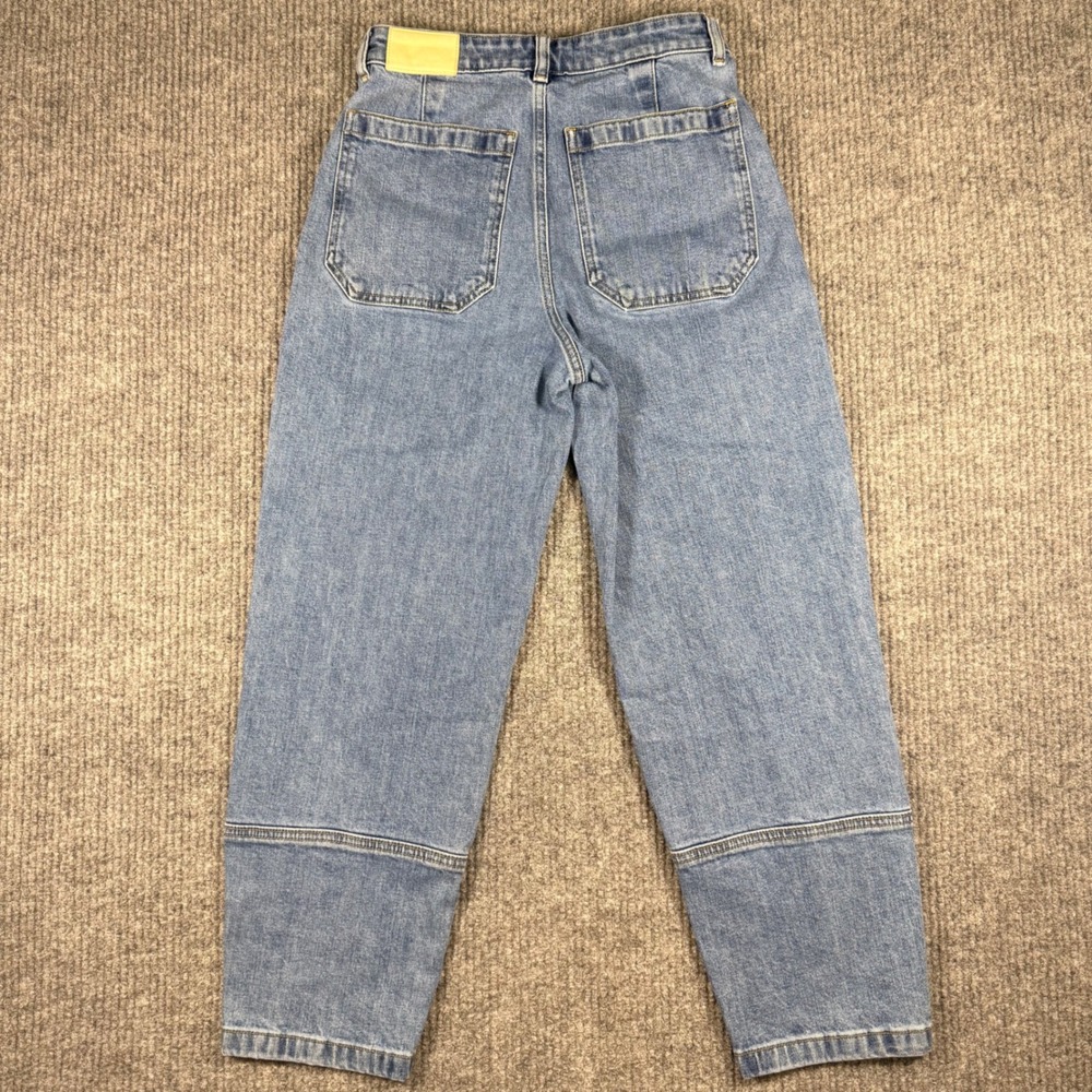 Everlane The Utility Barrel Jean 26R Medium Blue High Rise Curved Leg Denim - Picture 9 of 11